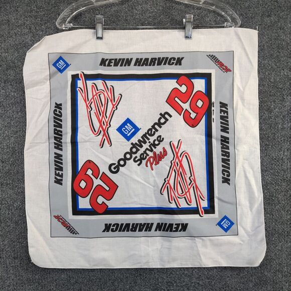 RCR Kevin Harvick Goodwrench Service Bandana White Size 21x21 #29 Logo - Picture 4 of 5